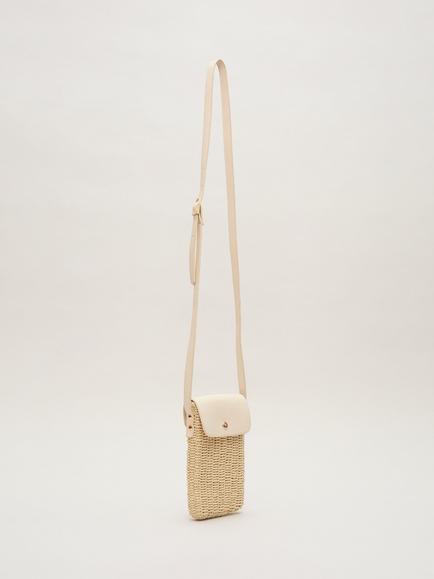 Phase Eight Textured Cross Body Phone Bag, Neutral - view 2, Neutral