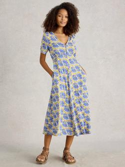 White Stuff Megan Dress, Blue/Multi, Blue/Multi