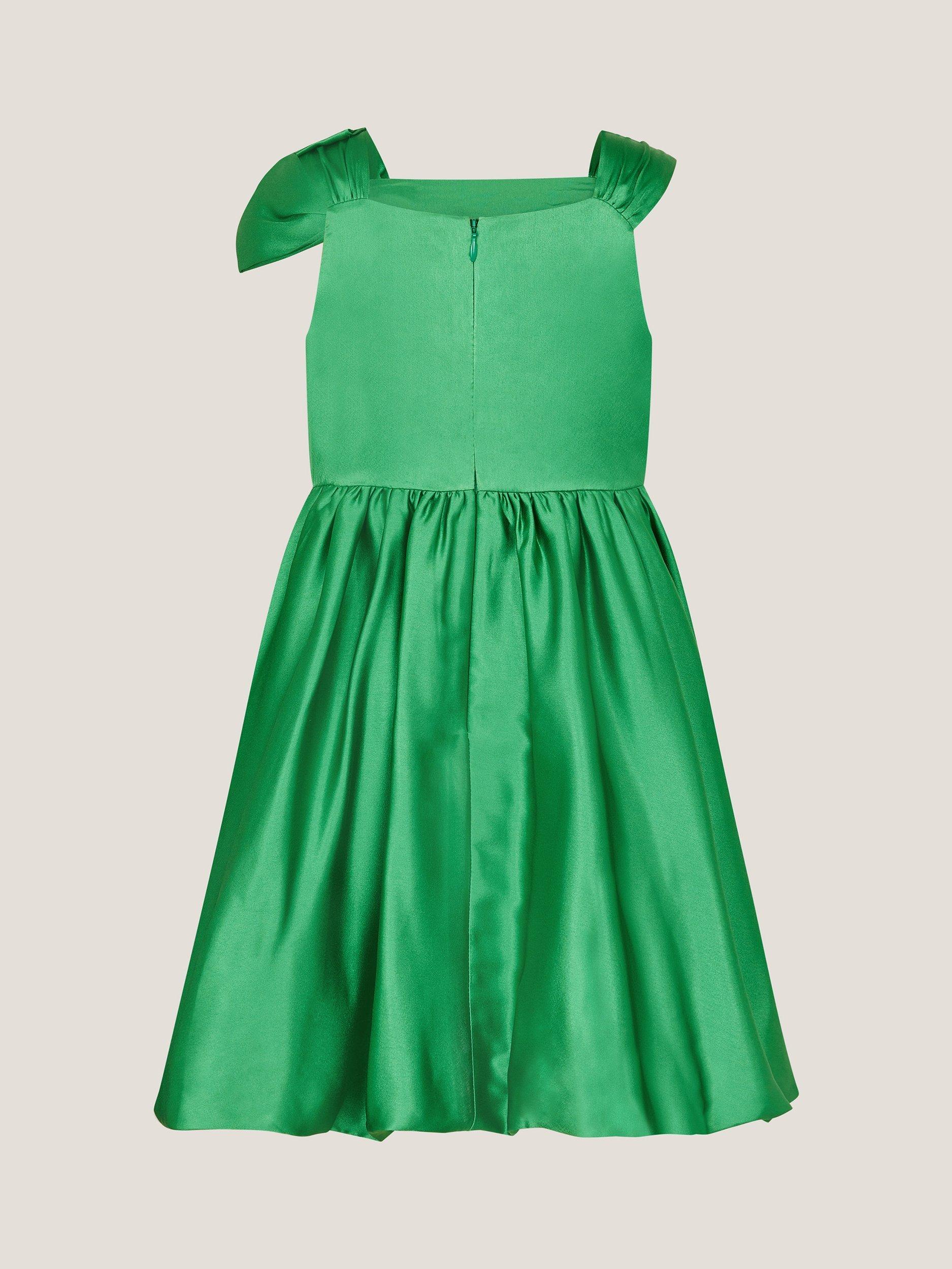 Product image 3 of 4, which shows Monsoon Kids' Freya Party Dress, Green, 3 years