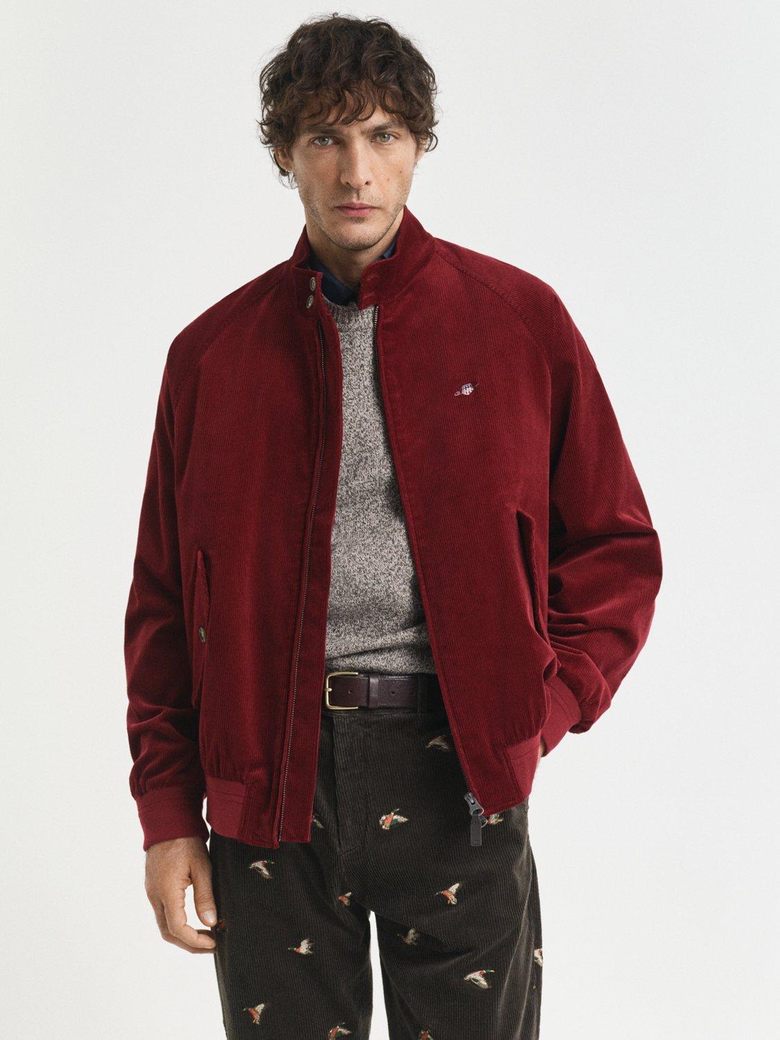 Product image 1 of 7, which shows GANT Corduroy Harrington Jacket, Plumped Red, L