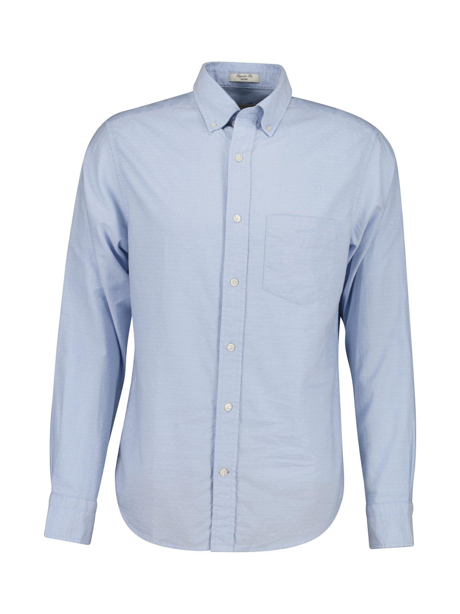 Product image 1 of 4, which shows GANT Cotton Regular Fit Oxford Shirt, Light Blue, XL