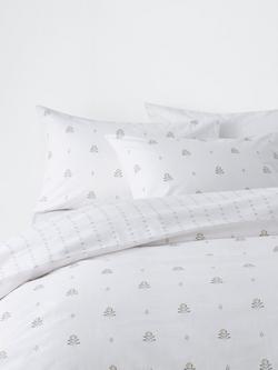 John Lewis Erin Cotton Floral Duvet Cover Set, White