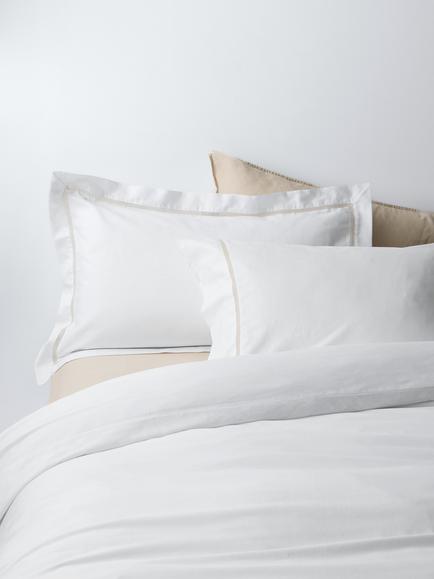 John Lewis Harper Pure Cotton Sateen Bedding, 400 Thread Count, Natural Champagne