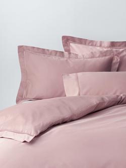 John Lewis Soft and Silky Garda Lattice Stitch Egyptian Cotton 400 Thread Count Bedding, Pink