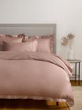John Lewis Soft and Silky Garda Lattice Stitch Egyptian Cotton 400 Thread Count Bedding, Pink