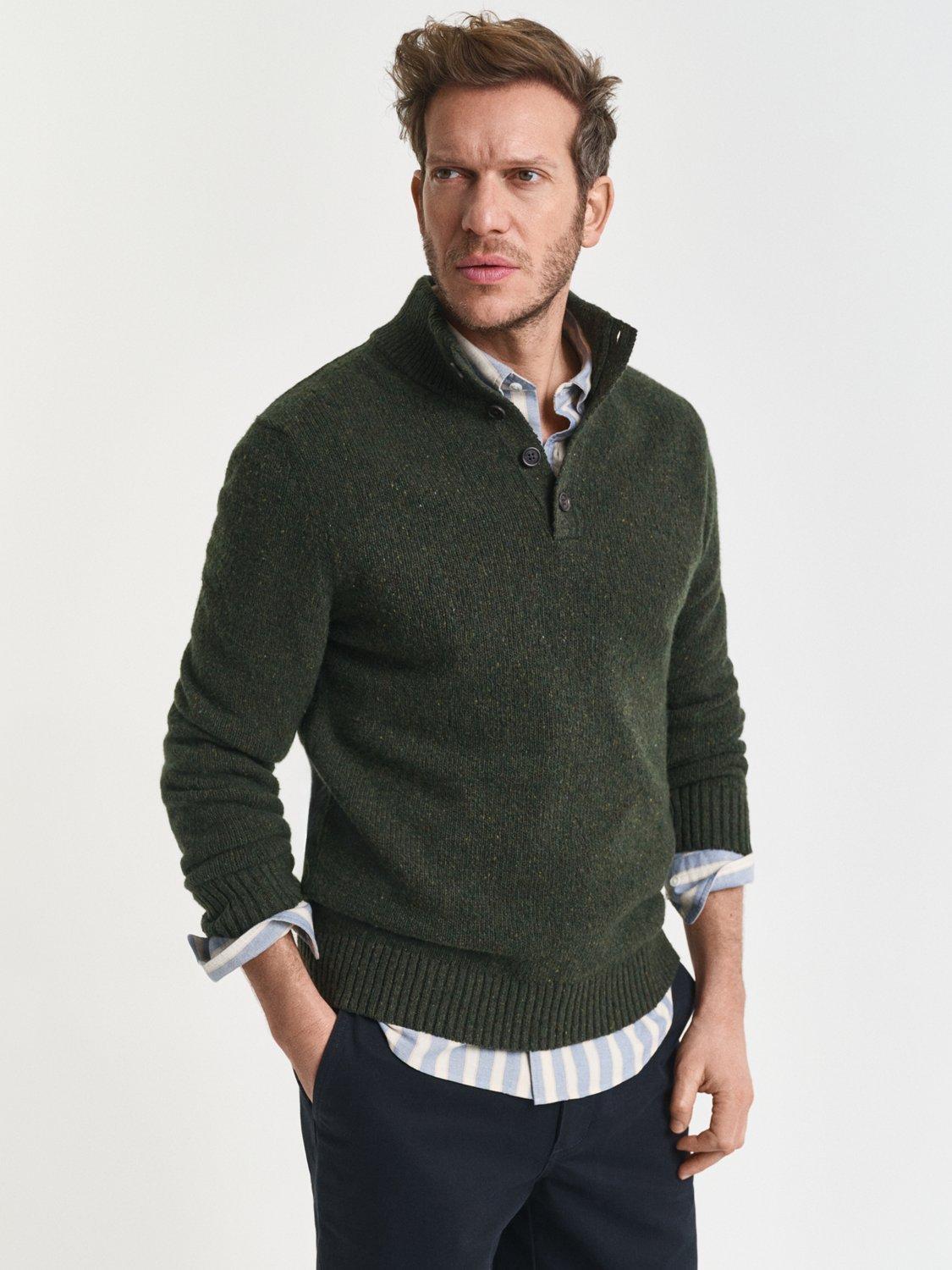 GANT High Neck Wool Blend Jumper, Country Green