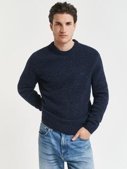 GANT Wool Blend Jumper, Evening Blue, Evening Blue