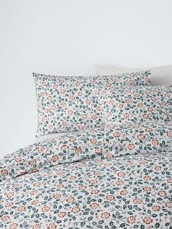 John Lewis Marlow Trailing Cotton Duvet Cover Set, Multi, Multi