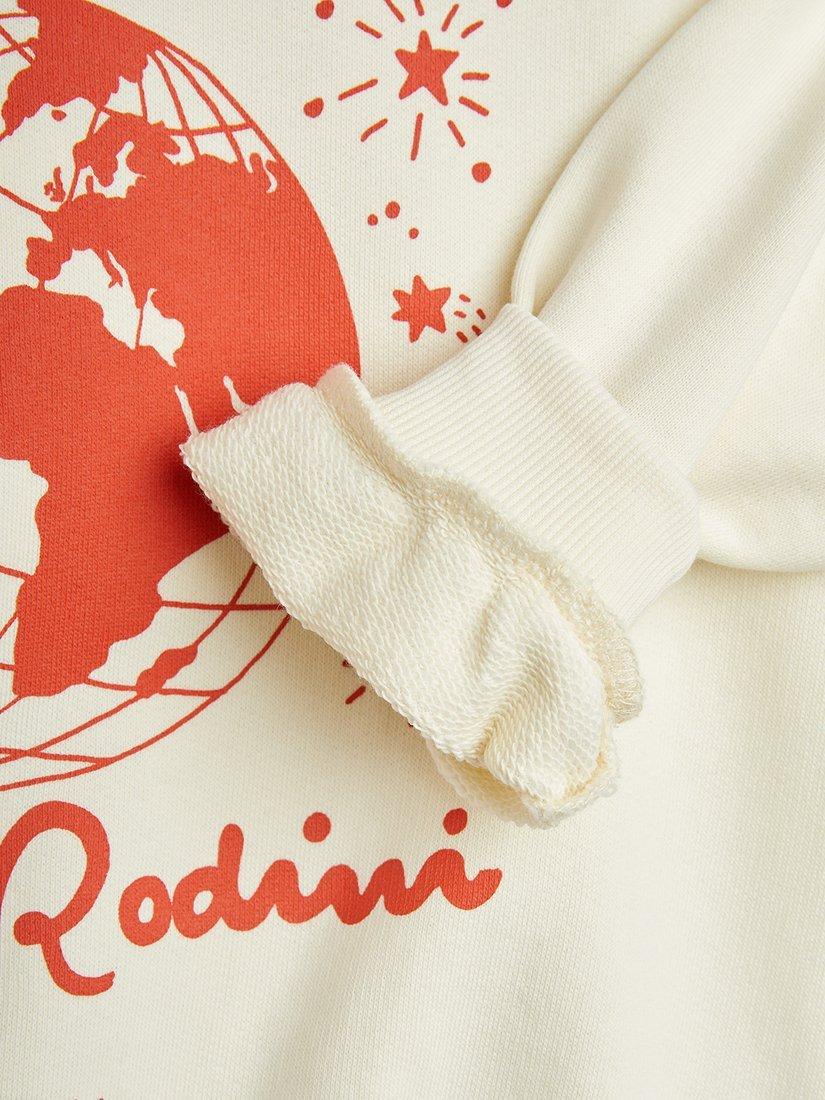 Product image 4 of 4, which shows Mini Rodini Kids' Mini Rodini Society Sweatshirt, Off White, 18-36 months