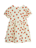 Mini Rodini Kids' Hearts Puff Sleeve Dress, Off White