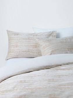 John Lewis Avisa Pure Cotton Jacquard Bedding, Champagne, Natural Champagne