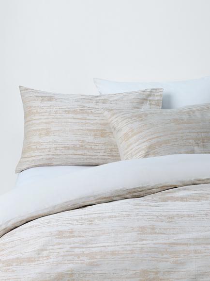 John Lewis Avisa Pure Cotton Jacquard Bedding, Champagne, Natural Champagne