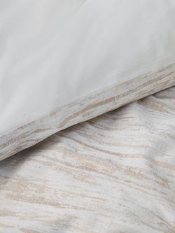 John Lewis Avisa Pure Cotton Jacquard Bedding, Champagne - view 2, Natural Champagne