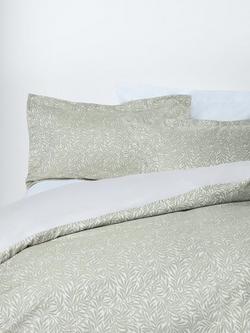 John Lewis Harrogate Pure Cotton Jacquard Bedding, Green