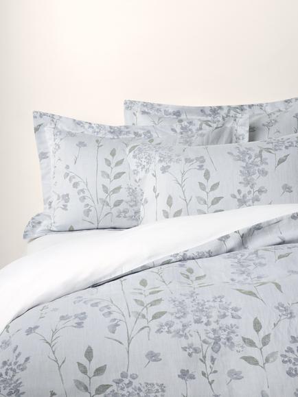 John Lewis Ellesmere Linen/Cotton Blend Jacquard Bedding, Grey Multi