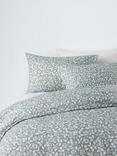 John Lewis Marlow Trailing Cotton Duvet Cover Set, Sage