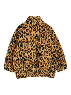 Mini Rodini Kids' Zip-Up Fleece Jacket, Leopard Print - view 2, Leopard Print