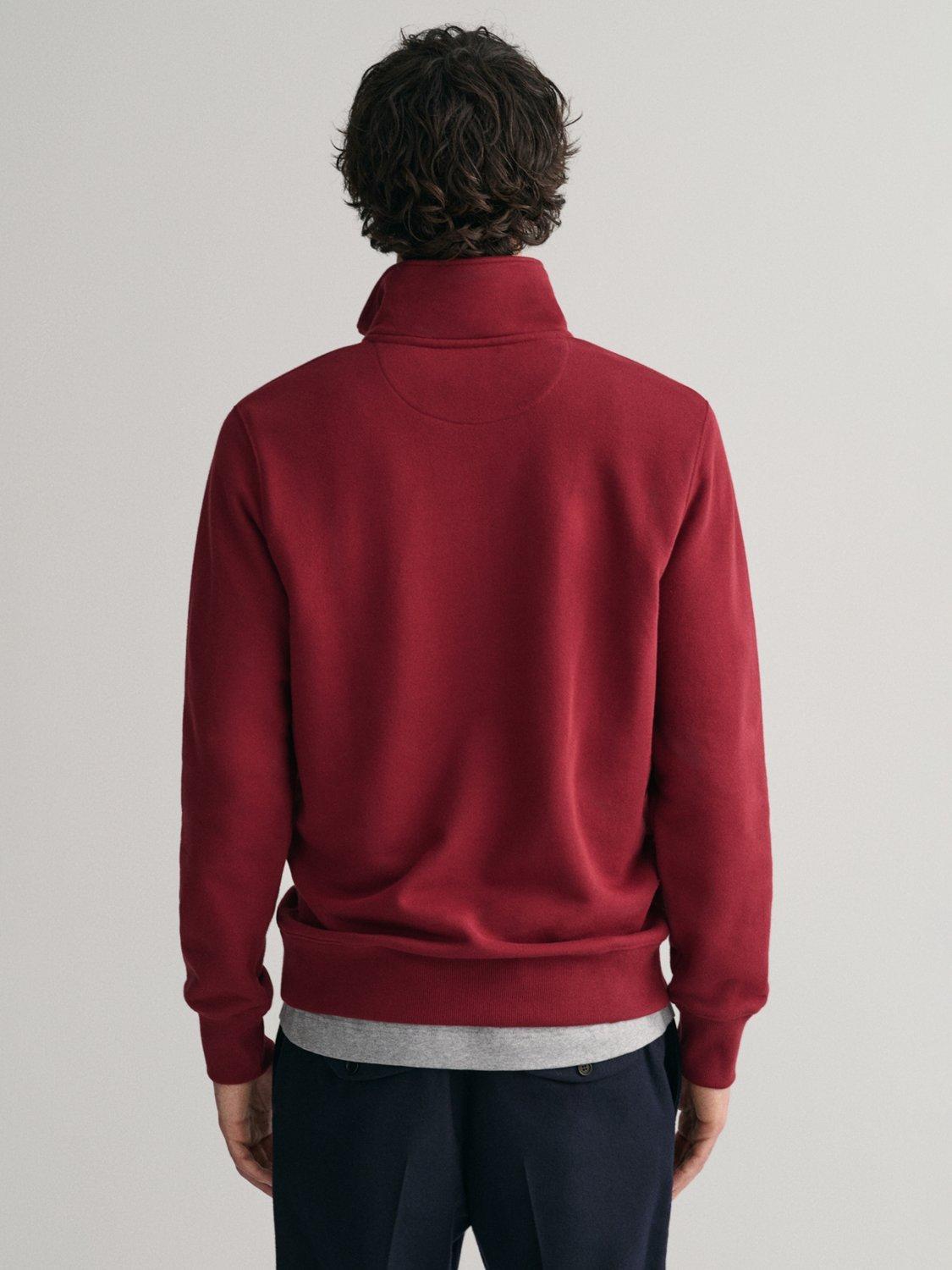 Product image 2 of 11, which shows GANT Shield Half Zip Sweater, Plumped Red, M