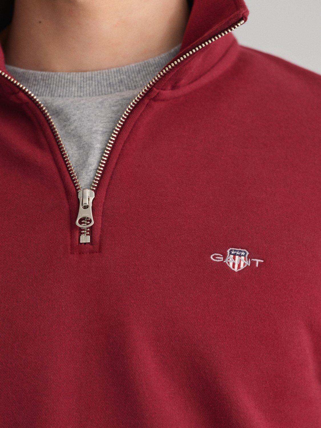 Product image 4 of 11, which shows GANT Shield Half Zip Sweater, Plumped Red, M