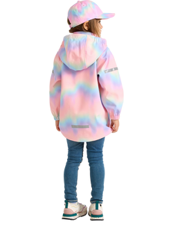 Lindex Kids' Ombre Print Waterproof Jacket, Light Pink - view 2, Light Pink