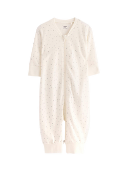 Lindex Baby Pure Cotton Koala Sleepsuit - view 2, Light Dusty White