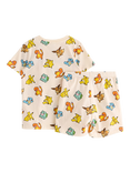Lindex Kids' Cotton Pokémon Shortie Pyjama Set, White