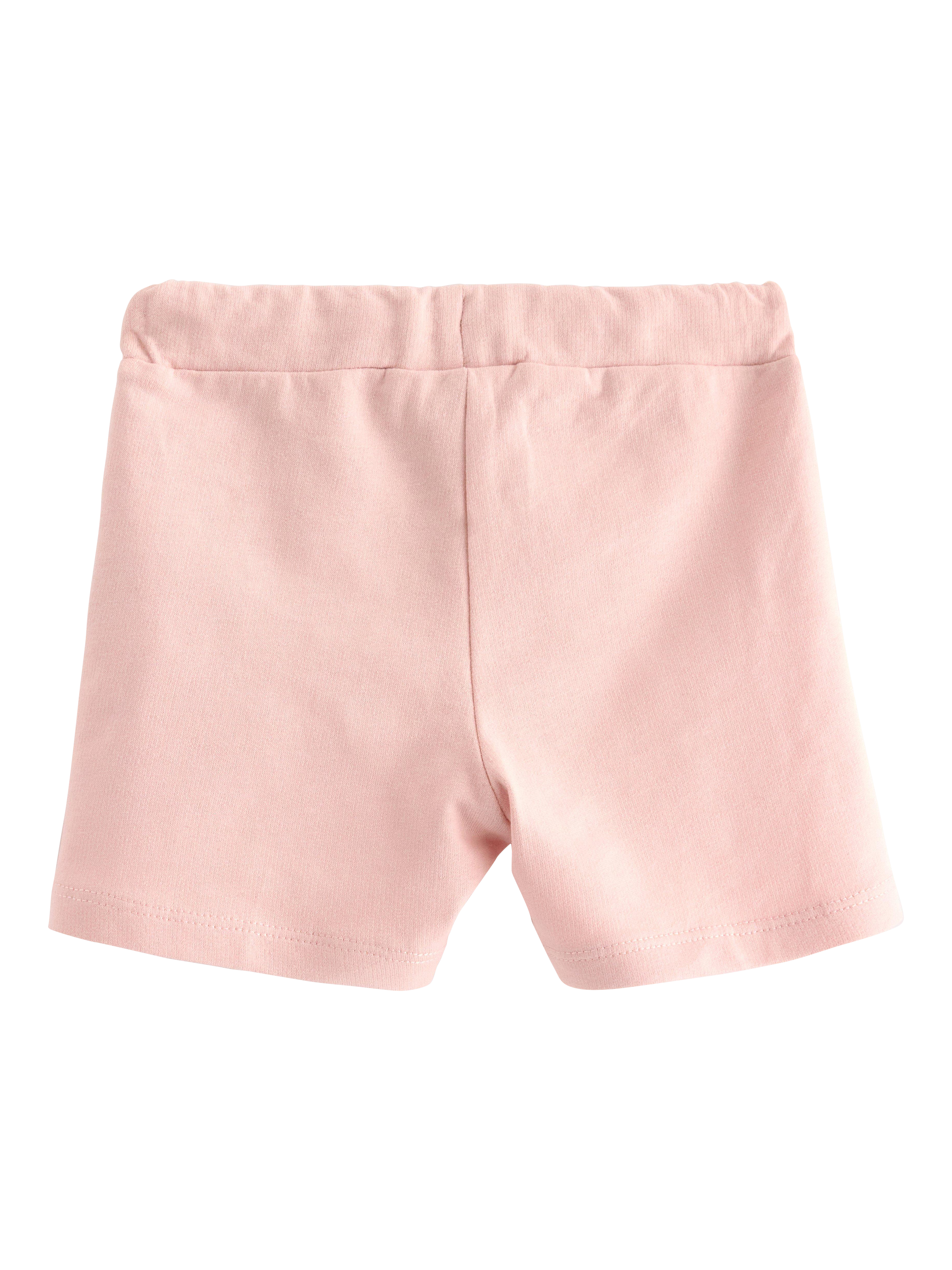 Product image 2 of 3, which shows Lindex Baby Cotton Jersey Ice Cream Print Shorts, Light Dusty Pink, 4-6 months