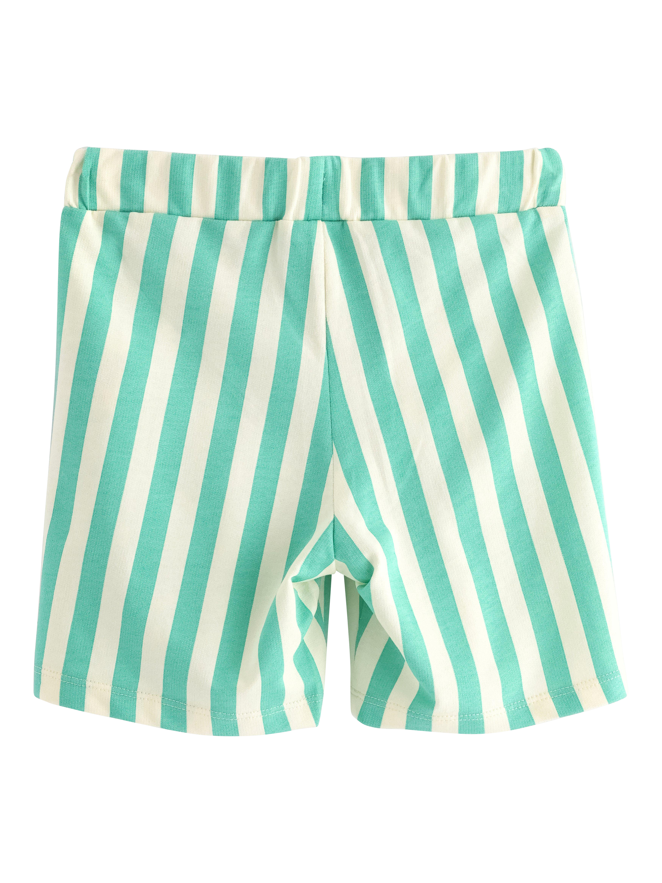 Product image 2 of 3, which shows Lindex Kids' Cotton Jersey Stripe Shorts, White, 18-24 months