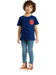Lindex Kids' Ladybird Pocket T-Shirt, Dark Blue