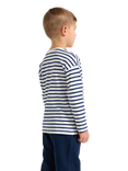 Lindex Kids' Ladybird Stripe Long Sleeve Top, Light Dusty White