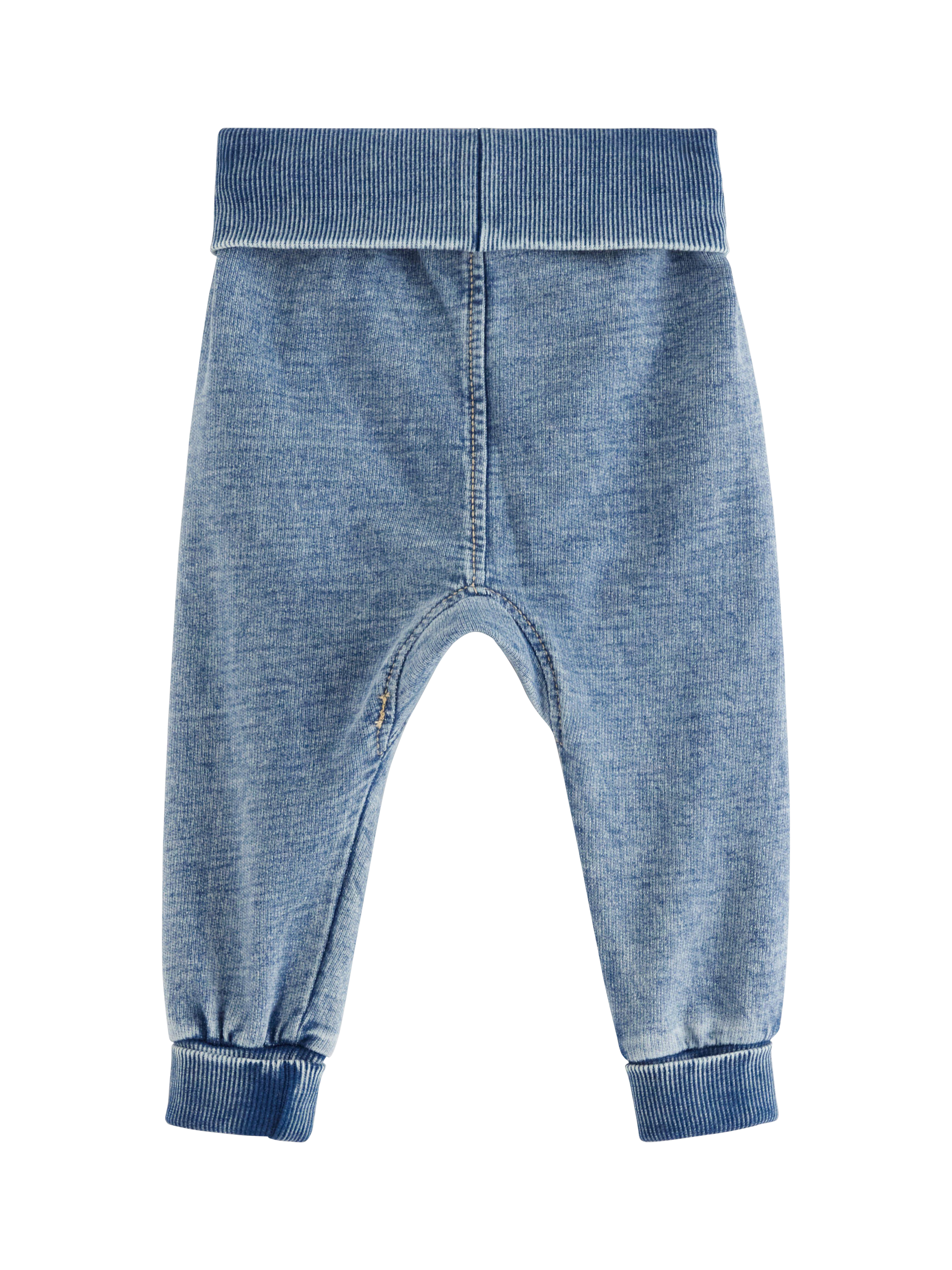 Product image 2 of 3, which shows Lindex Baby Cotton Joggers, Light Denim, 1-2 months