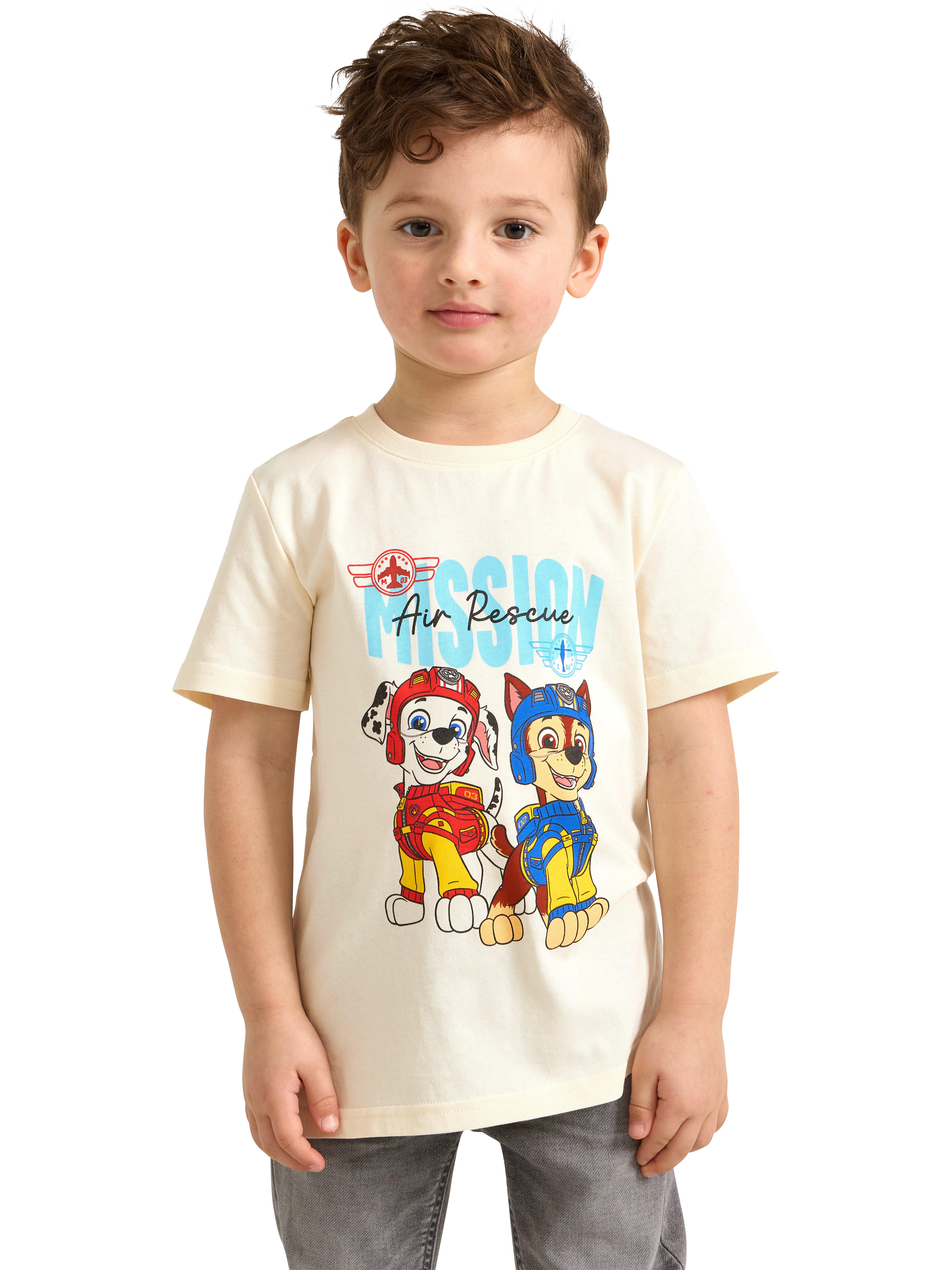 Product image 1 of 6, which shows Lindex Kids' Paw Patrol T-Shirt, White, 18-24 months