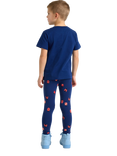 Lindex Baby Ladybird Print Brushed Leggings, Dark Blue
