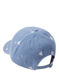 Lindex Kids' Cotton Sailboat Print Baseball Cap, Dusty Blue