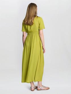 Gina Bacconi Carole V-Neck Short Sleeved Maxi Dress - view 2, Lime