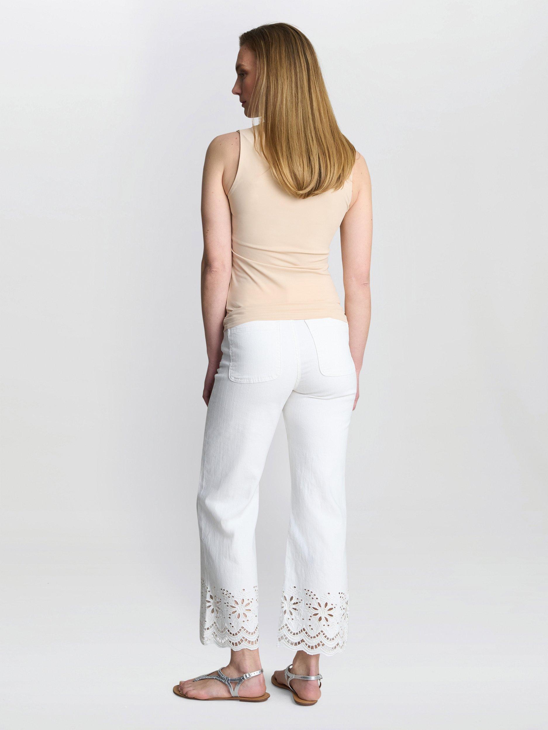 Product image 2 of 4, which shows Gina Bacconi Bettina Sleeveless Square Neck Vest Top, Beige, S-M