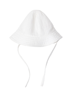 Lindex Baby Tie Sun Hat, Light Dusty White