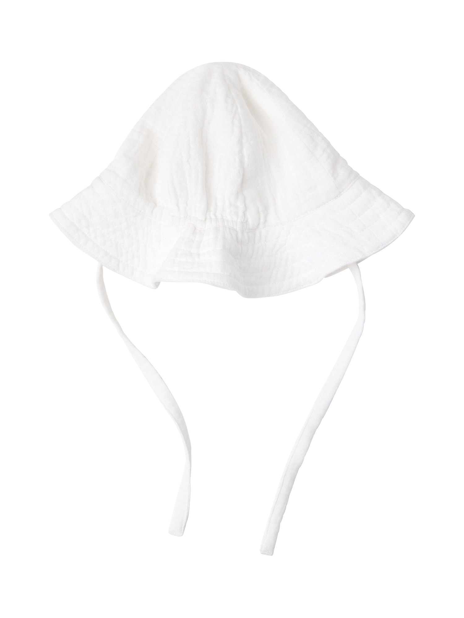 Product image 2 of 3, which shows Lindex Baby Tie Sun Hat, Light Dusty White, 1-4 months