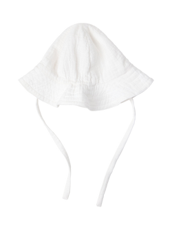 Lindex Baby Tie Sun Hat - view 2, Light Dusty White