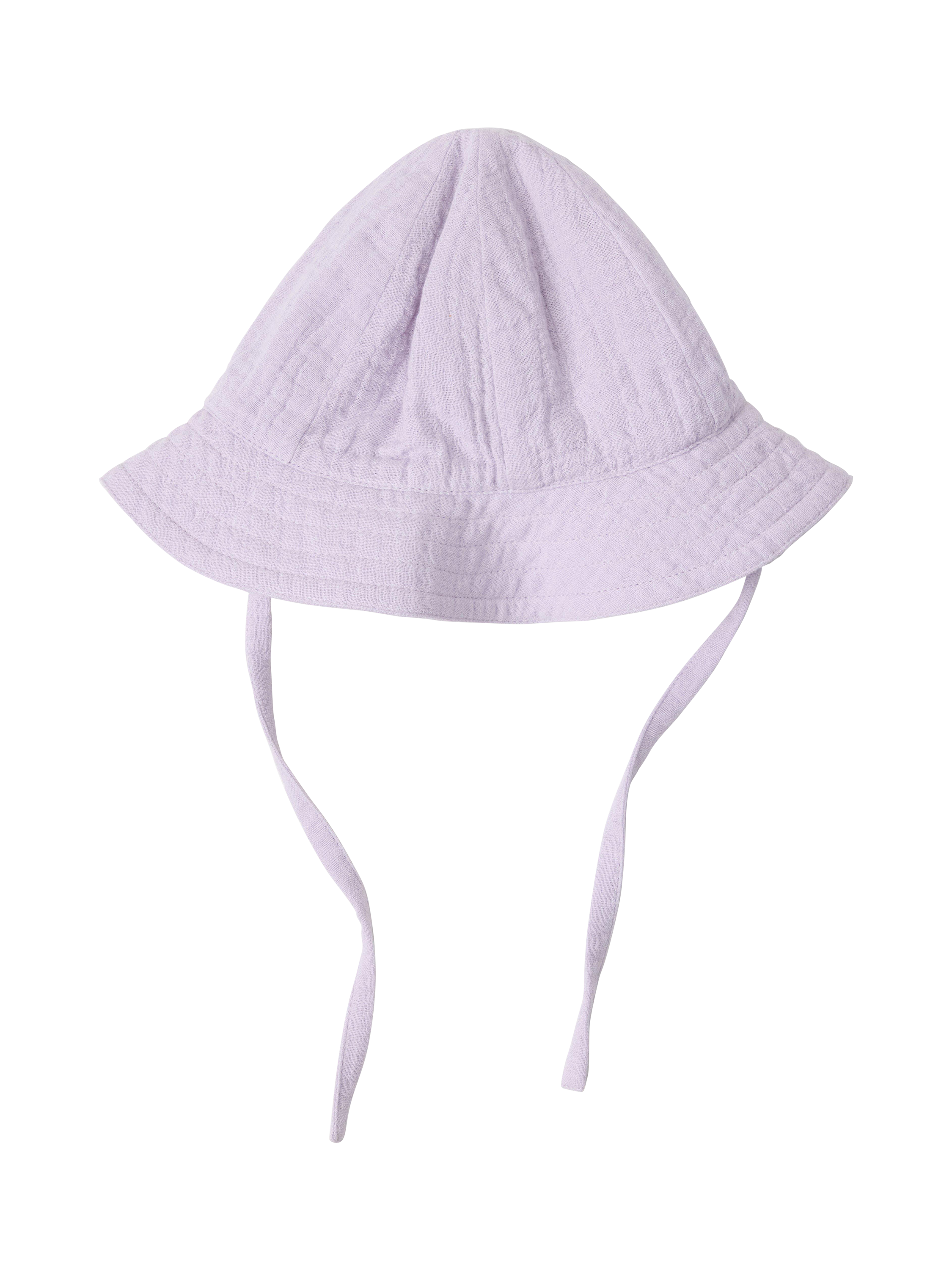 Product image 1 of 3, which shows Lindex Baby Cotton Sun Hat, Light Dusty Lilac, 1-4 months