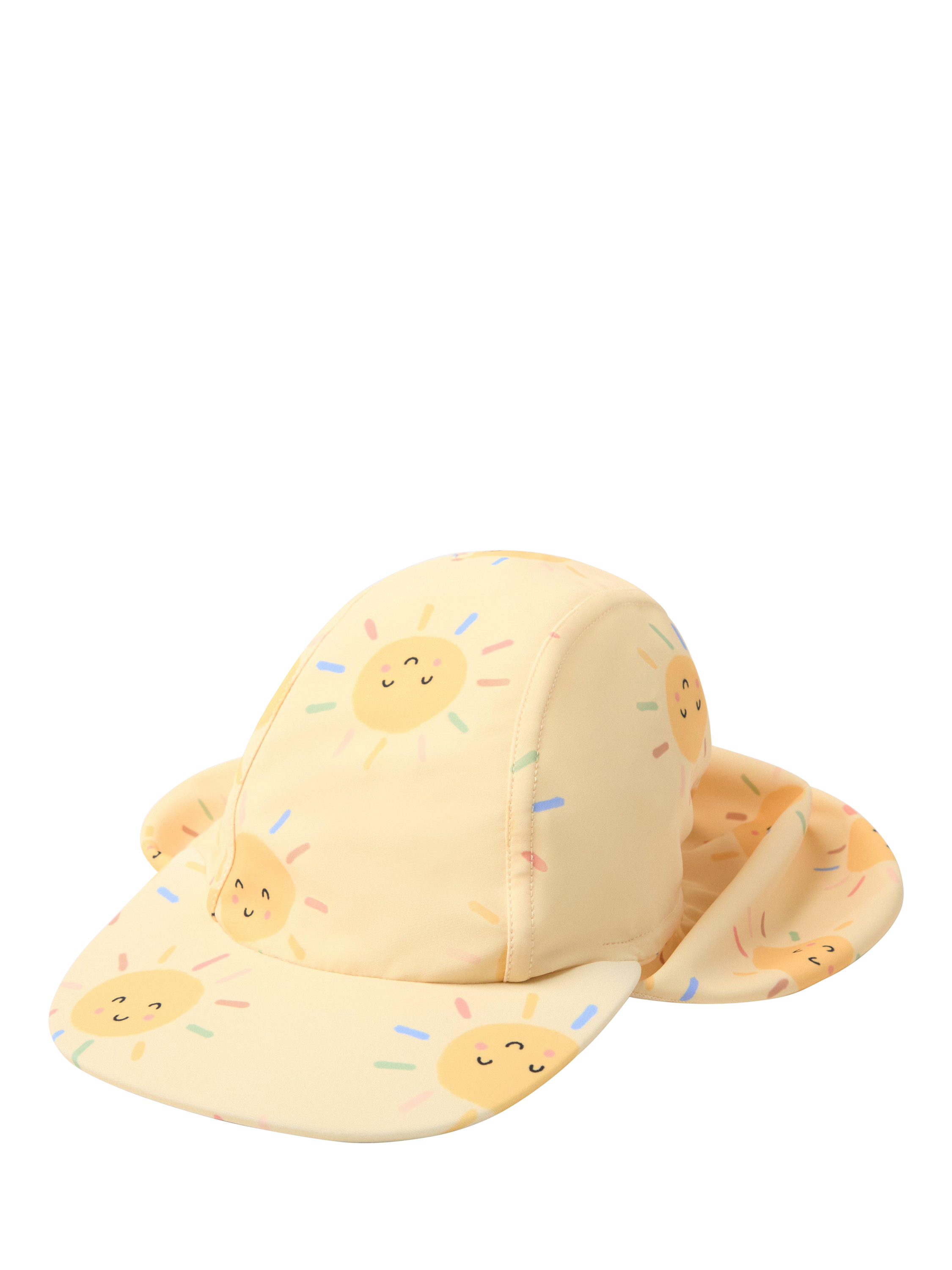 Product image 1 of 3, which shows Lindex Baby Sun Print Swim Cap, Light Dusty Yellow, 9-18 months