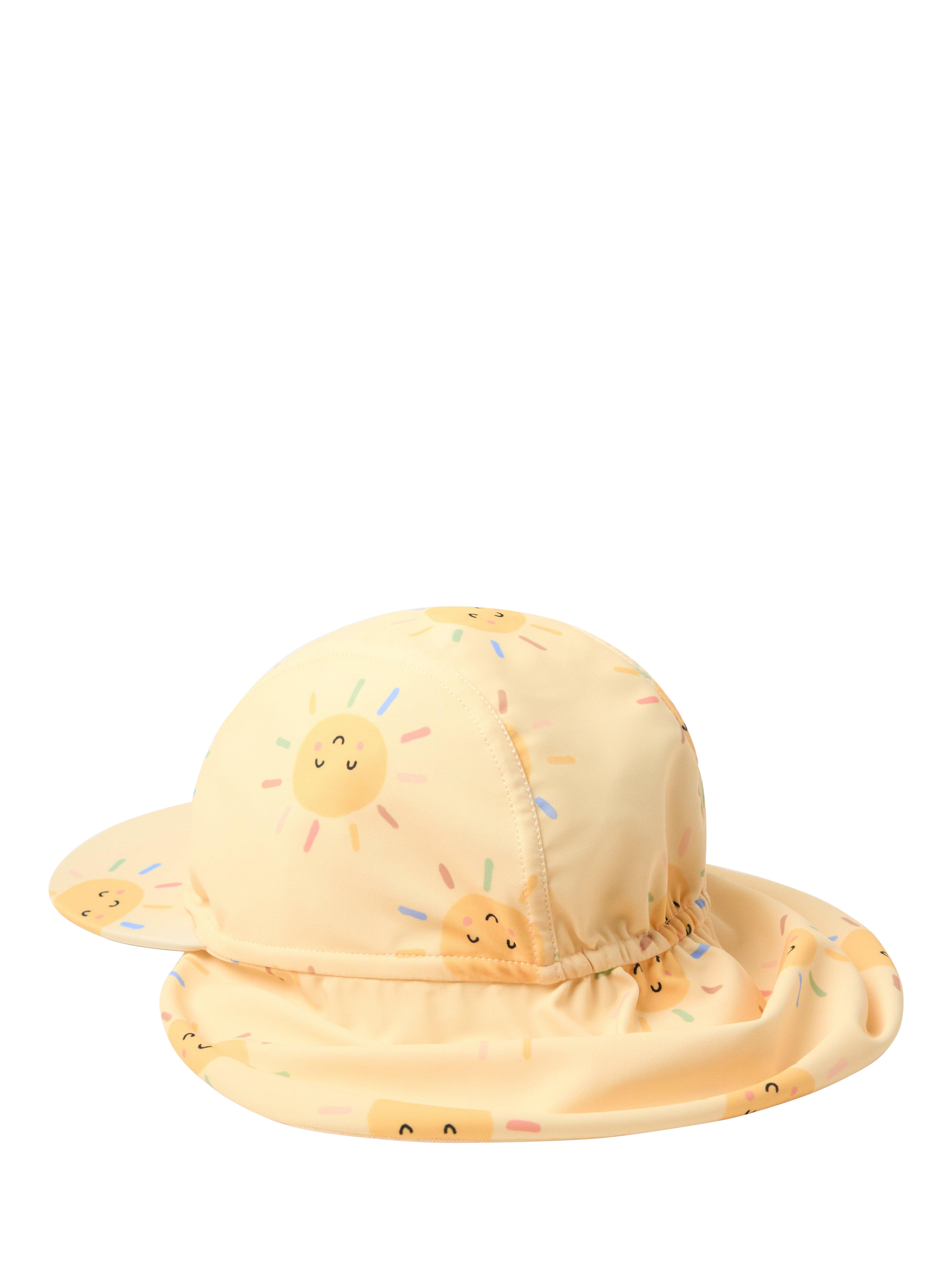 Product image 2 of 3, which shows Lindex Baby Sun Print Swim Cap, Light Dusty Yellow, 9-18 months