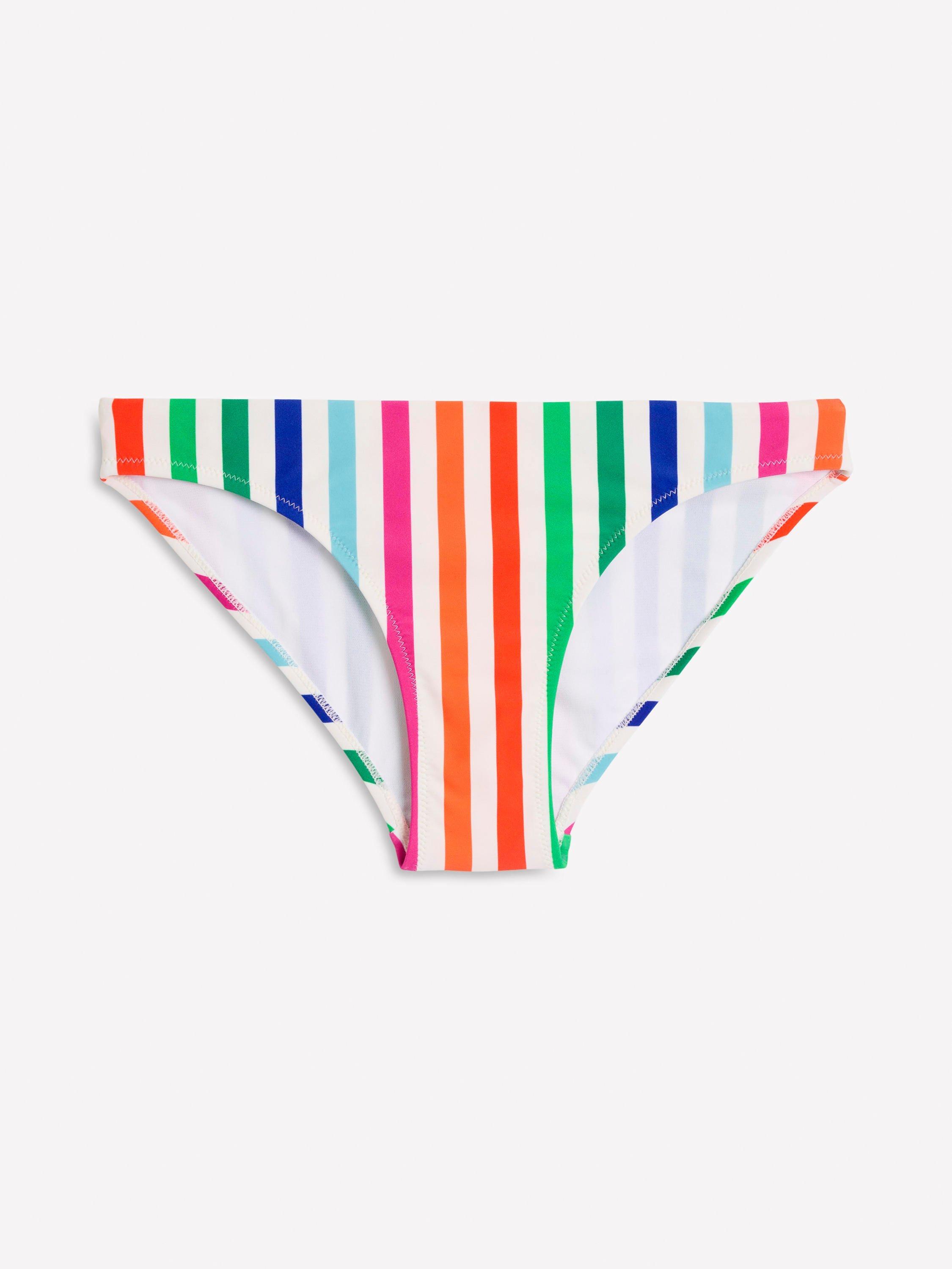 Product image 5 of 6, which shows Boden Classic Stripe Bikini Bottoms, Multi, 8