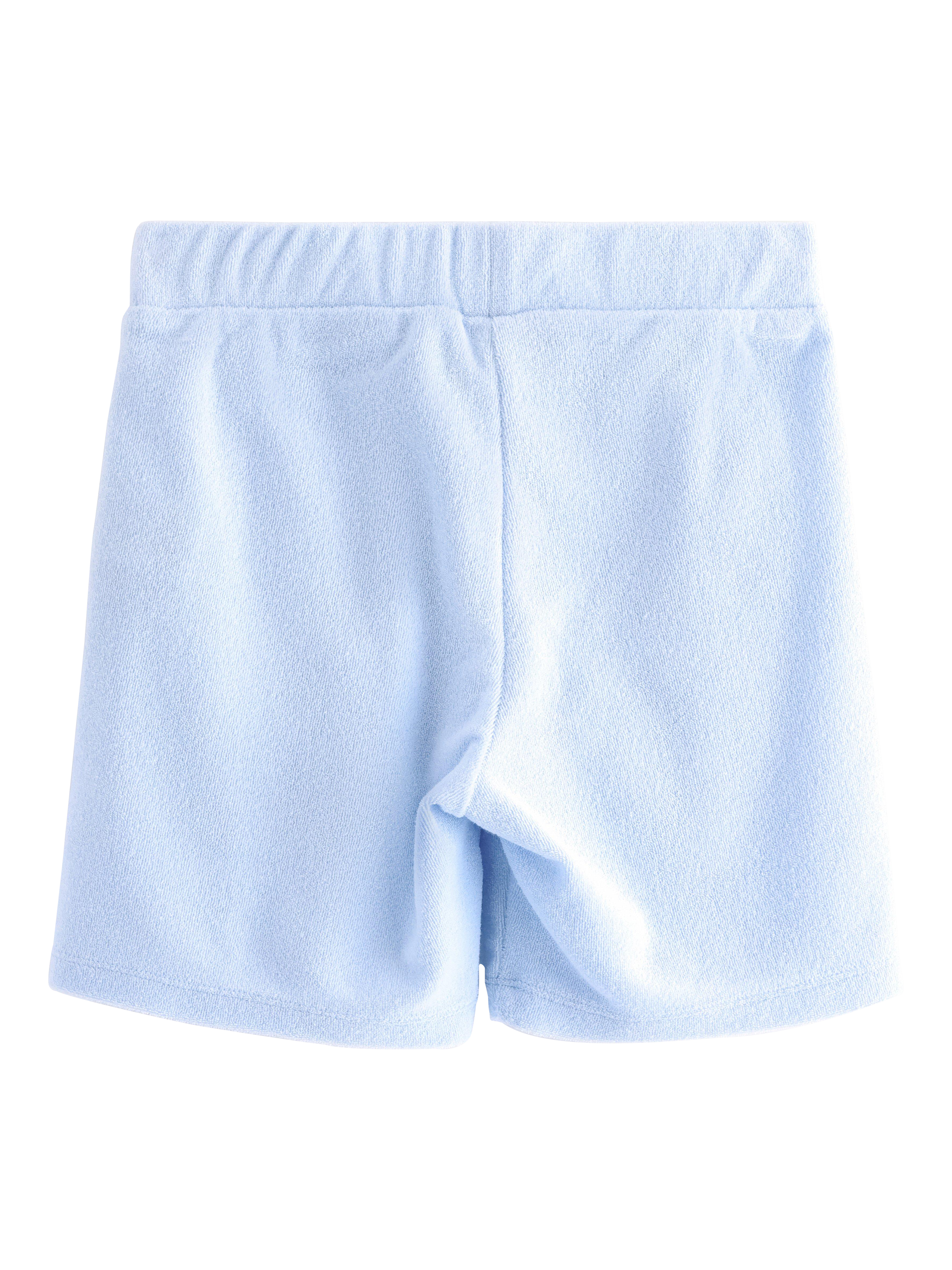 Product image 2 of 3, which shows Lindex Kids' Terry Shorts, Light Blue, 2-4 years