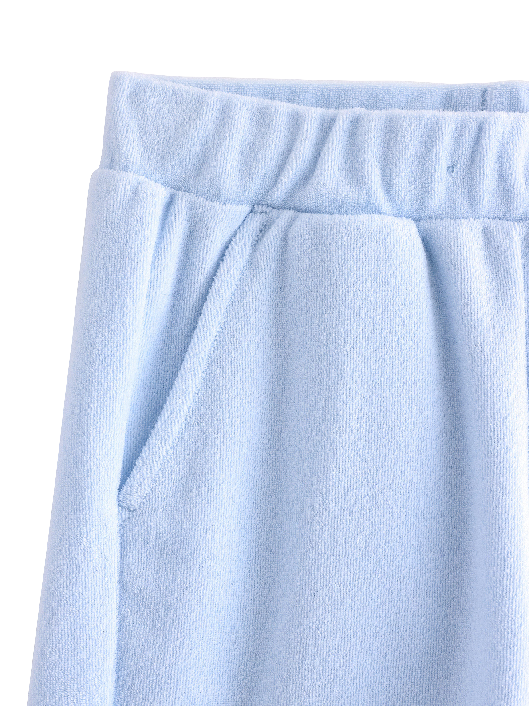 Product image 3 of 3, which shows Lindex Kids' Terry Shorts, Light Blue, 2-4 years