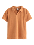 Lindex Kids' Terry T-Shirt, Dark Beige