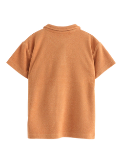 Lindex Kids' Terry T-Shirt, Dark Beige - view 2, Dark Beige