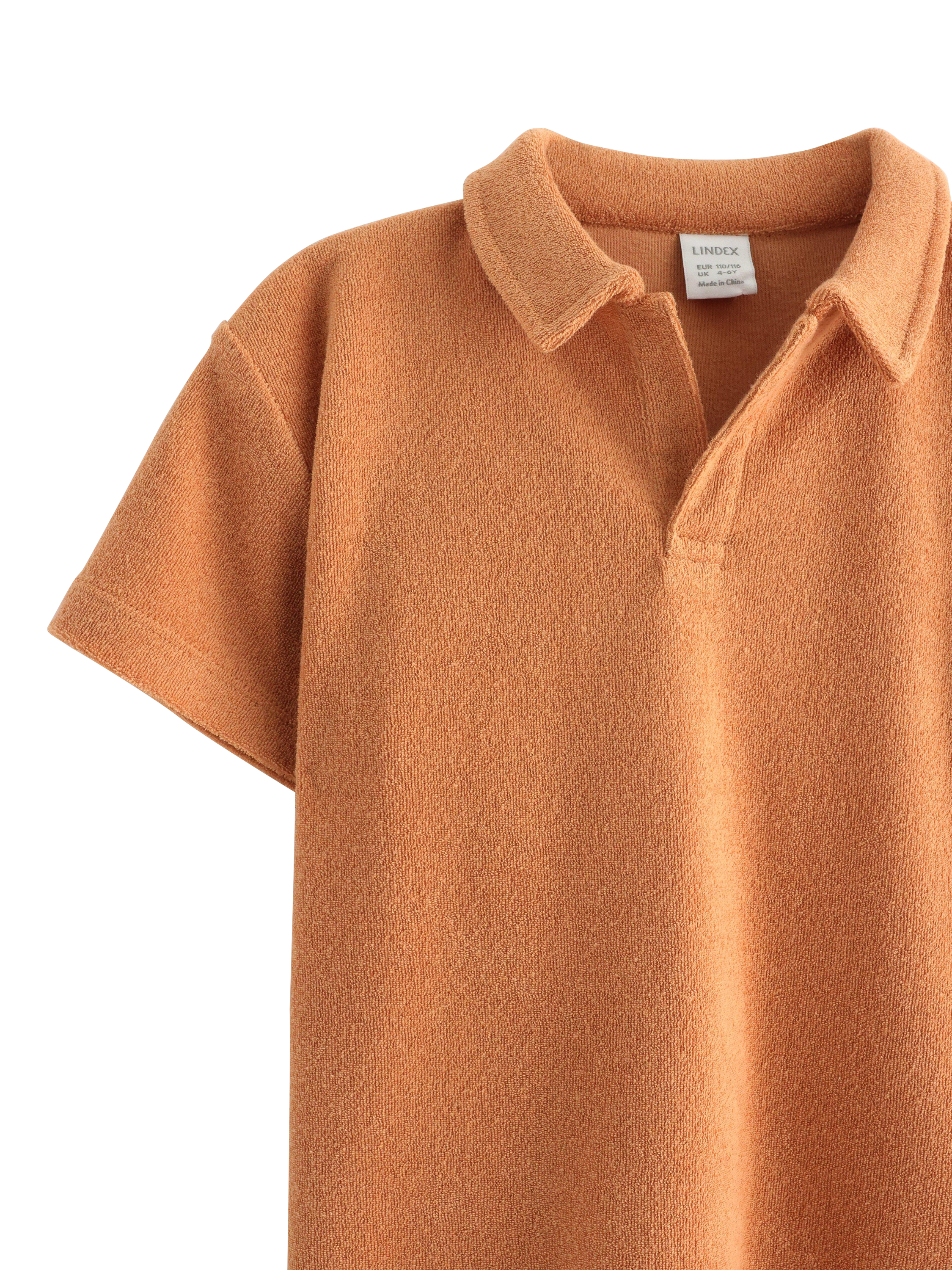 Product image 3 of 3, which shows Lindex Kids' Terry T-Shirt, Dark Beige, 6-8 years