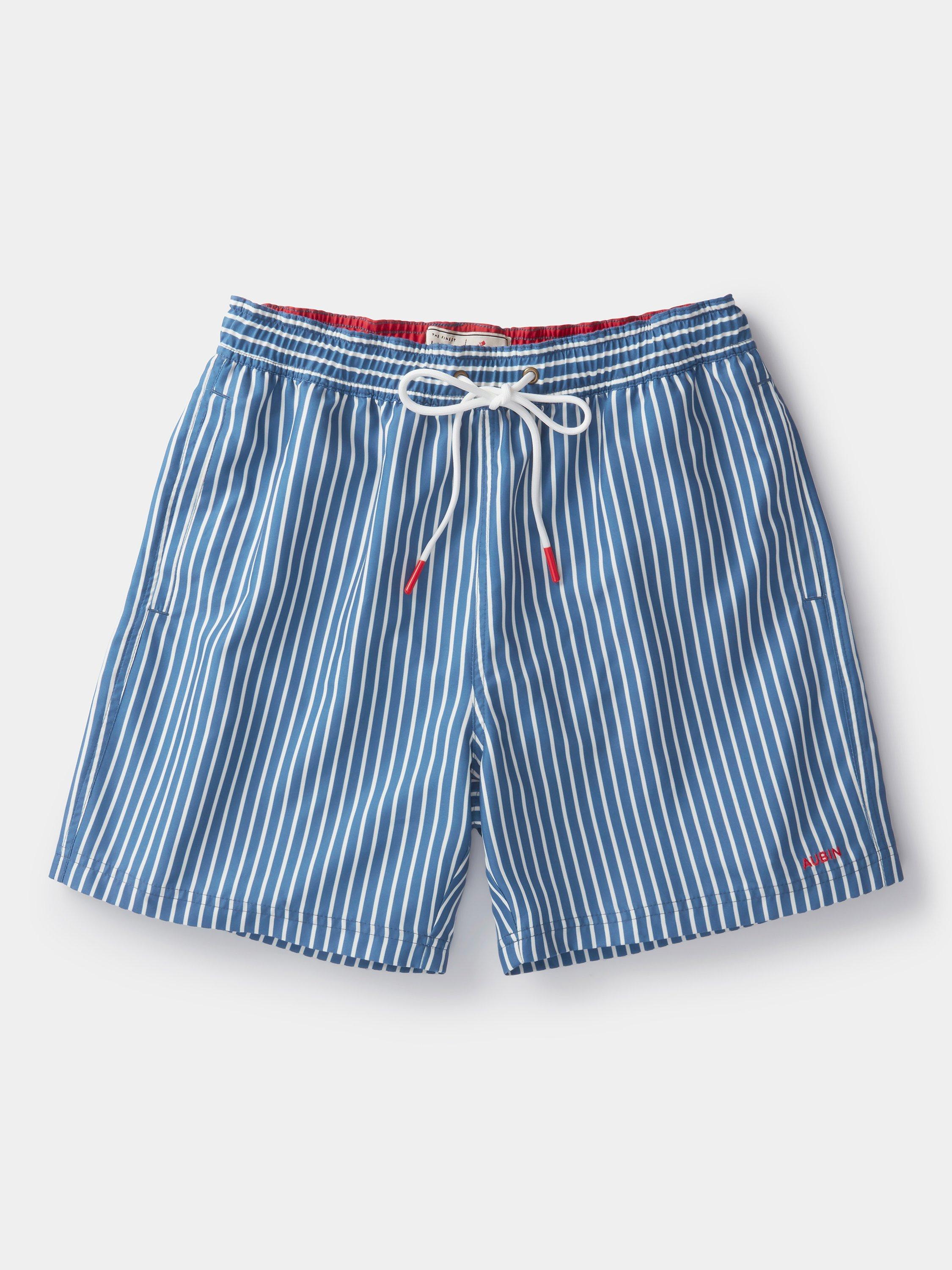 Product image 4 of 4, which shows Aubin Bardney Swim Shorts, Blue/White, XXL