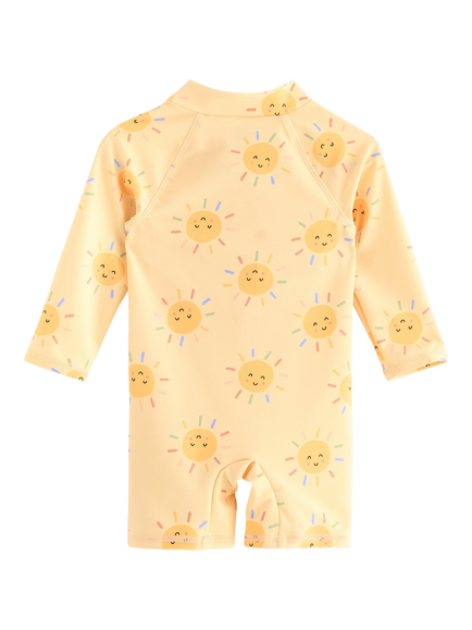 Lindex Baby Swimsuit, Light Dusty Yellow - view 2, Light Dusty Yellow